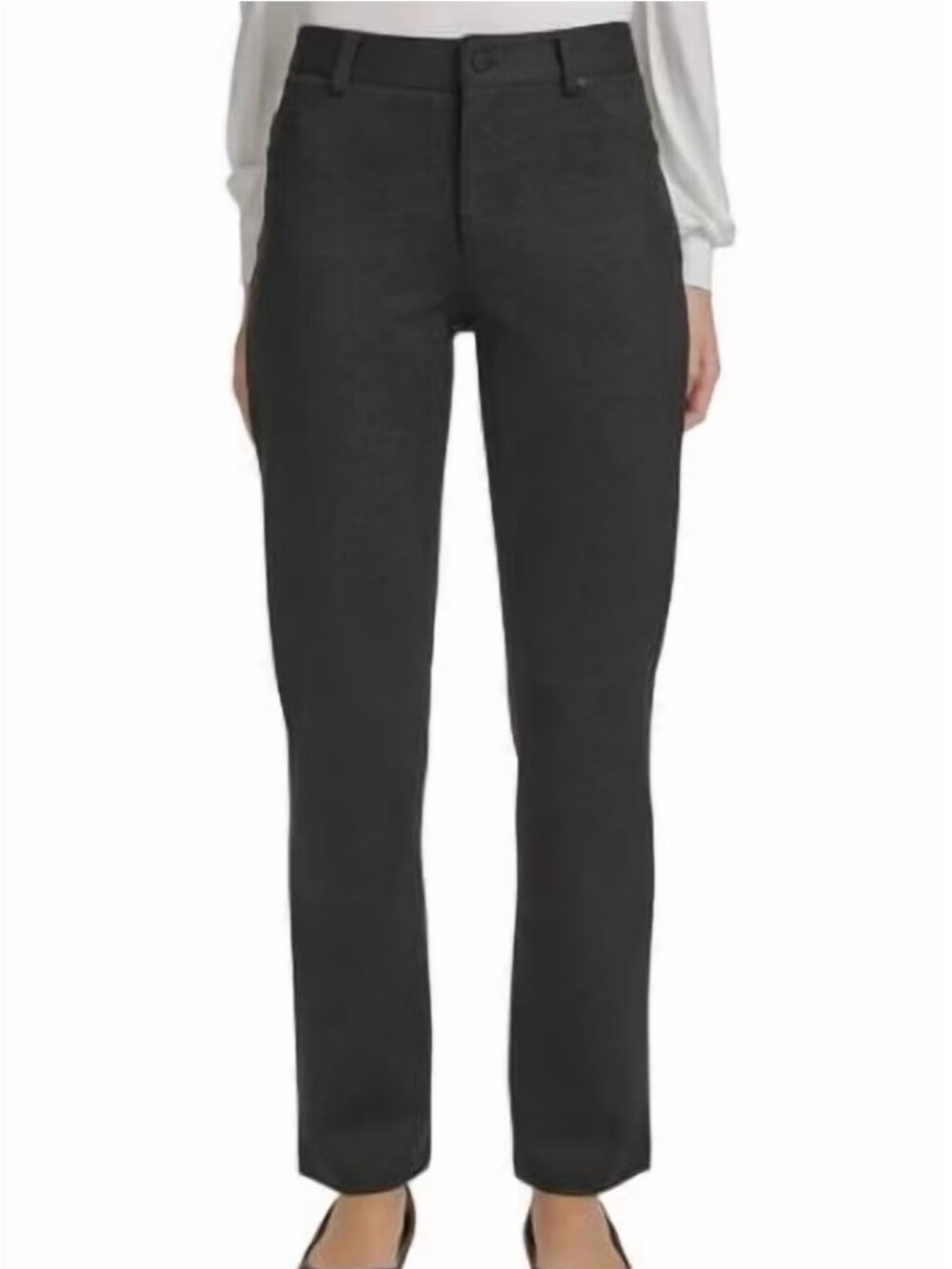 NWT DKNY Charcoal Straight-Leg Pants Size S Business Career